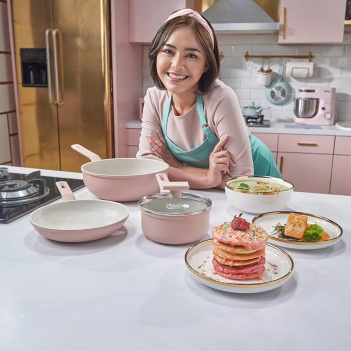 Stein Cookware Glow Pan Set | penggorengan set murah + tutup free mangkok+tutup