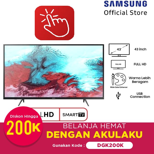 SAMSUNG LED TV 43 "- 43J5202 SMART TV - garansi RESMI SAMSUNG