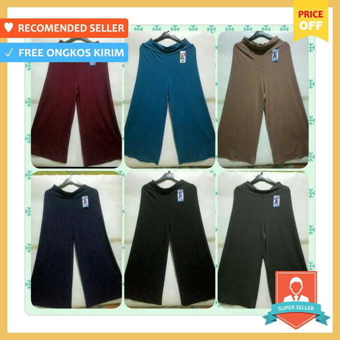 Celana Kulot Jersey Wanita Jumbo