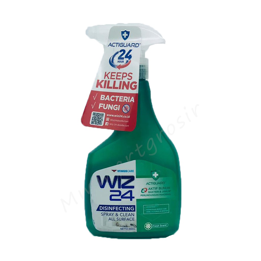 Wiz 24 / Disinfecting Spray &amp; Clean / Fresh Scent 450ml