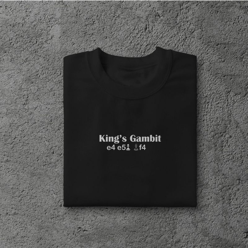 Kaos Pecinta Catur / King's Gambit / Tshirt Pemain Catur / Baju Chess