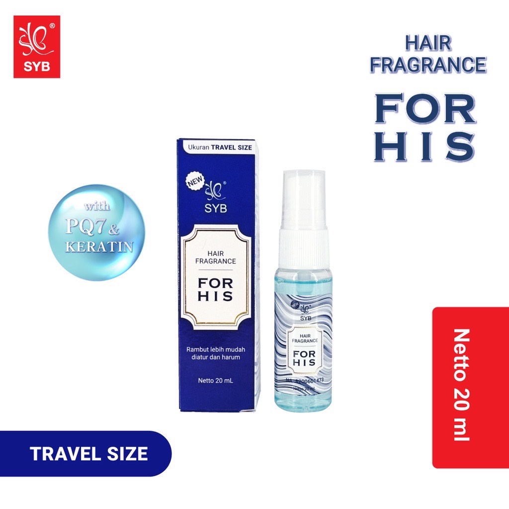 SYB Hair Fragrance/Parfum Rambut For His - 20 ml (Travel Size)