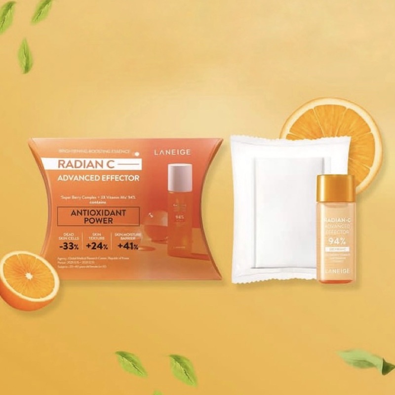 Laneige Radian C Advanced Effector Boosting Essence Serum 15ML Original Korea Vitamin Toner Travel T