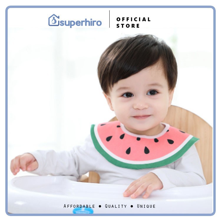 Slaber Celemek Makan Motif Lucu Baby Bayi Fruit Edition