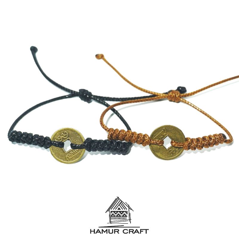 Hamur.craft | Gelang Tali Koin China Original | gelang pria wanita murah