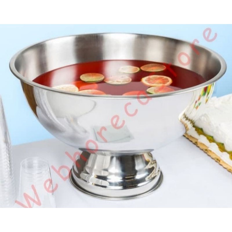 Mangkok saji sunnex punch bowl 13.5 liter stainless