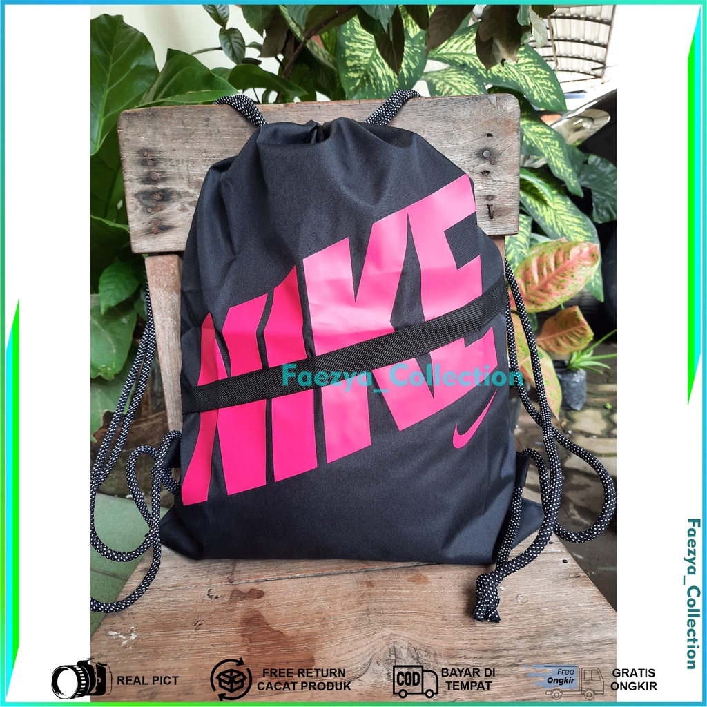 [Bisa COD] STRING BAG / TAS SERUT / GYMSACK / DRAWSTRING BAG WATERPROOF OLAHRAGA FUTSAL PRIA WANITA