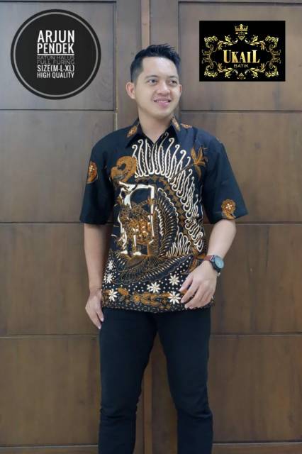 Batik Solo ARJUN Kemeja Pria Katun Halus Sragenan Full Furing