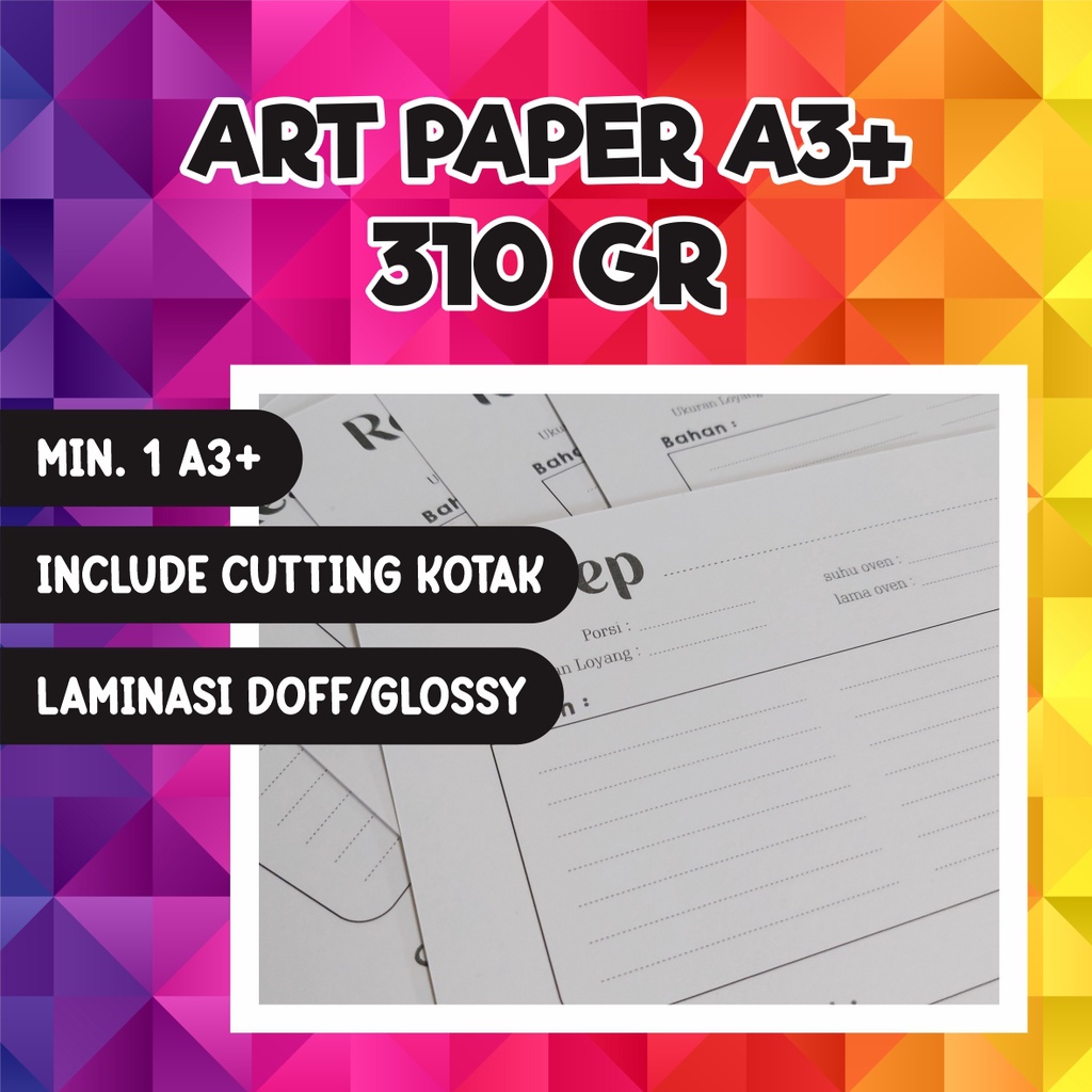 

ART PAPER / ART KARTON 310GR UKURAN A3+