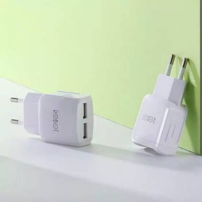 Power Adapter Kepala Charger 2.4A dual usb Adaptor Fast Charger Original R0B0T RTK06