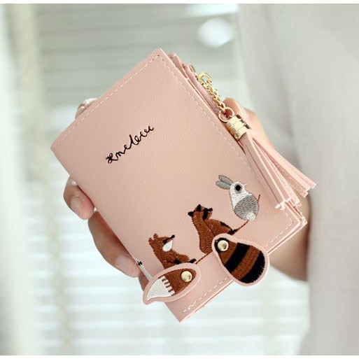 DOMPET WANITA KULIT PINK WA020P3 PIXY IMPORT KOREA MURAH FASHION WALLET ABG BATAM KARAKTER BRANDED