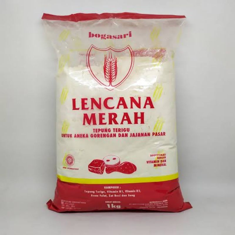 

tepung terigu lencana merah bogasari 1kg