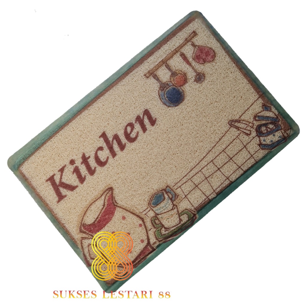 Keset Anti Slip Mie Bihun 40 x 60 PVC Full Printing