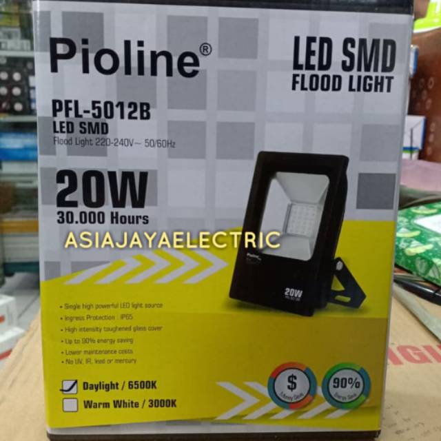 LAMPU SOROT LED SMD KAP TEMBAK 20W PIOLINE INDOOR OUTDOOR 20 WATT