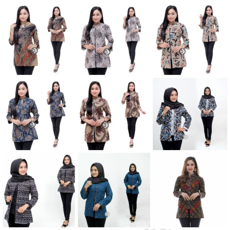 ATASAN blouse BATIK WANITA M L XL XXL