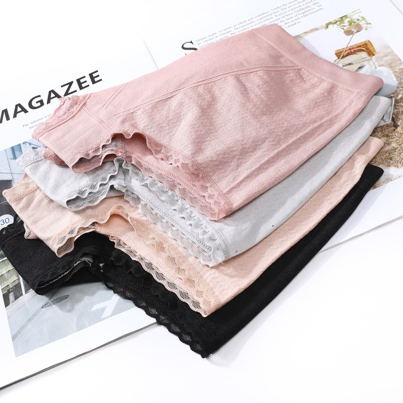 Celana Dalam Garis Panjang ZXY-04 Seamless Frill Design Renda Wanita Short Underwear Pants Import