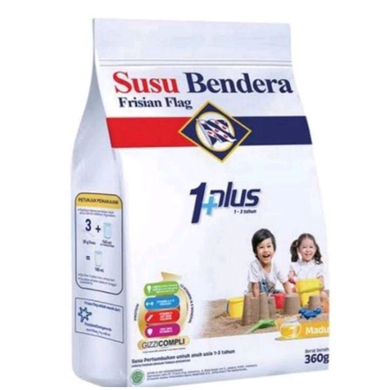 

Susu Bendera 1+ dan 3+ rasa madu 360gr