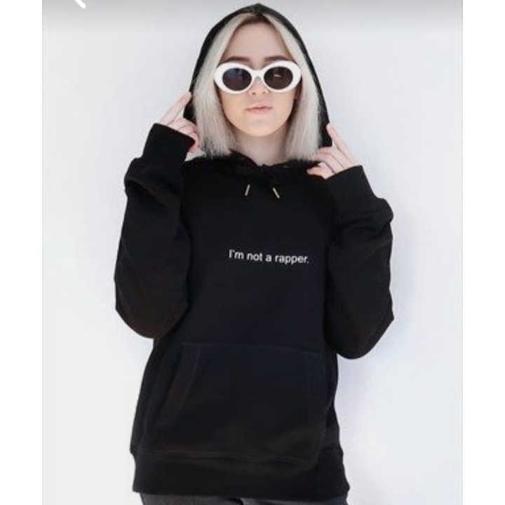 Hoodie pria simple / jaket hoodie im not rapper / hoodie rap / jaket hoodie murah / hoodie pria wanita