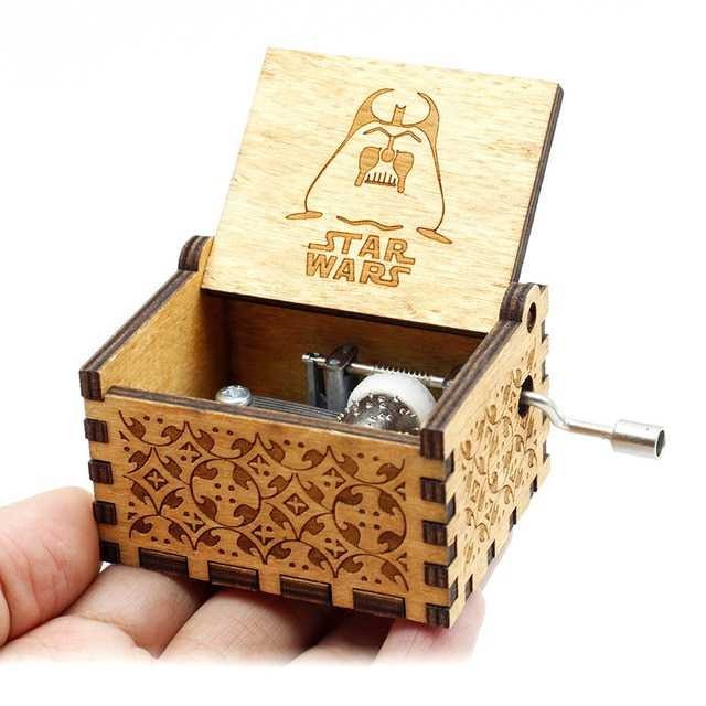 Kotak Musik Antik KU 01 Wooden Music Box Engraving Menghasilkan Suara Musik Klasik Musical Box Unik