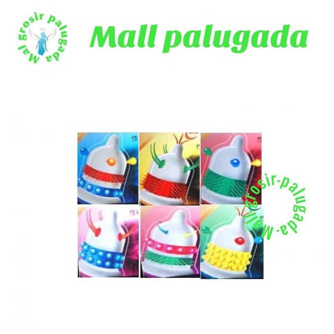 STOK BARU Kondom silikon lembut motif gerigi hot di samping lingkaran hadap atas