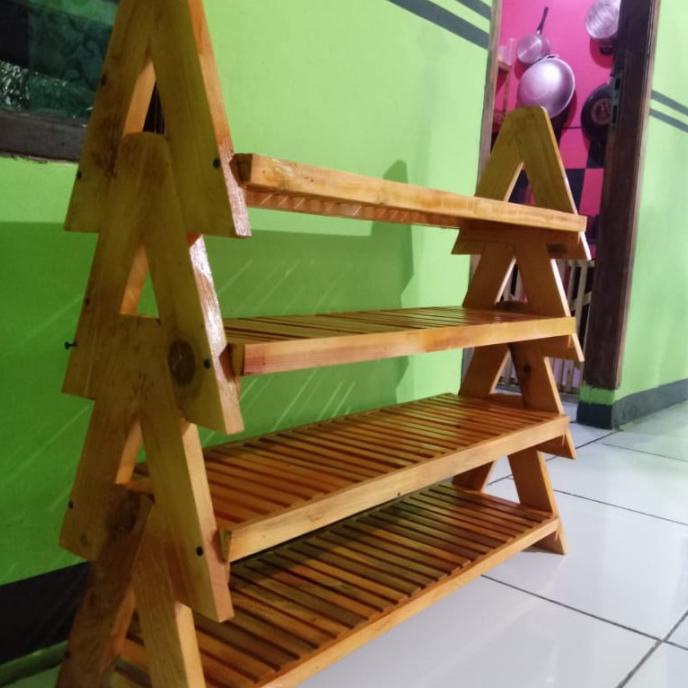 Furniture Rak Sepatu Kayu Jati Belanda Rs45297