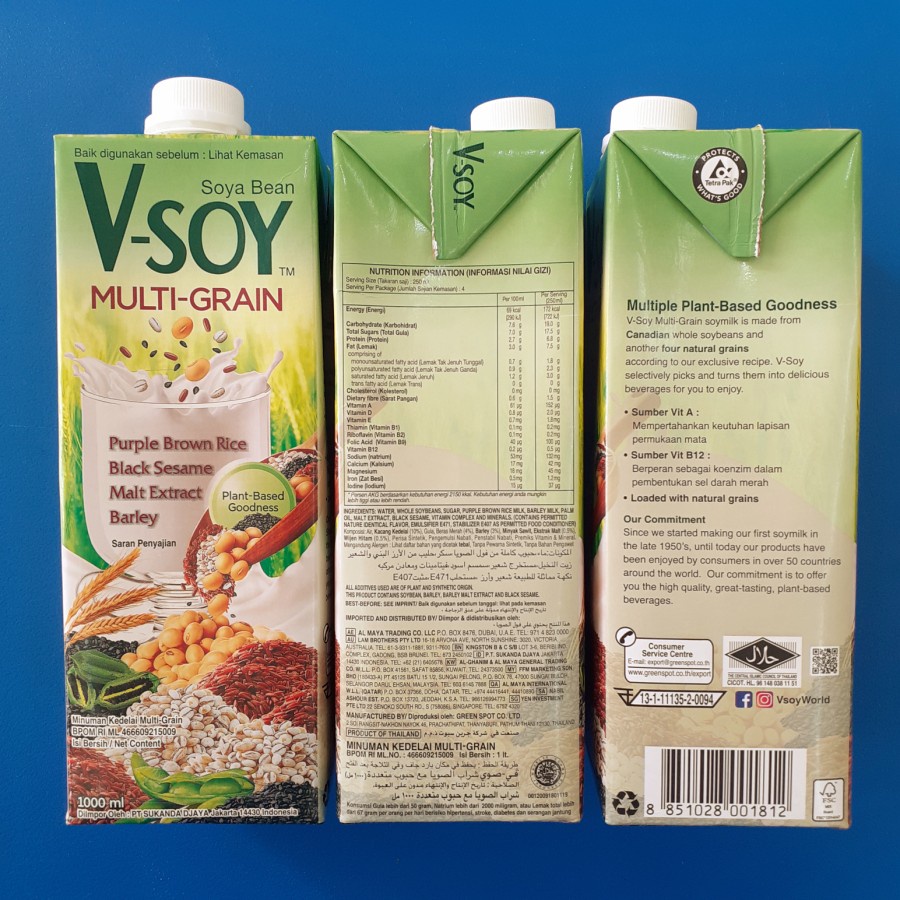 

Susu Vsoy Multigrain 1 liter