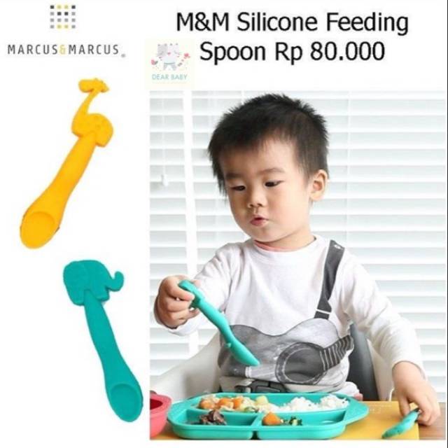 Marcus and marcus - M&amp;M silicone baby spoon