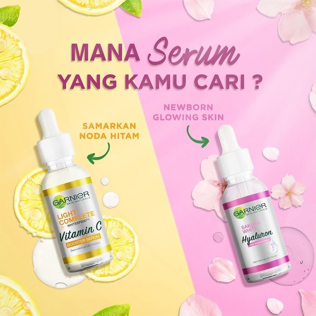 ❤ BELIA ❤ Garnier Serum Sakura White Hyaluron 30x Booster Serum 7.5mL | 30mL (✔️BPOM)