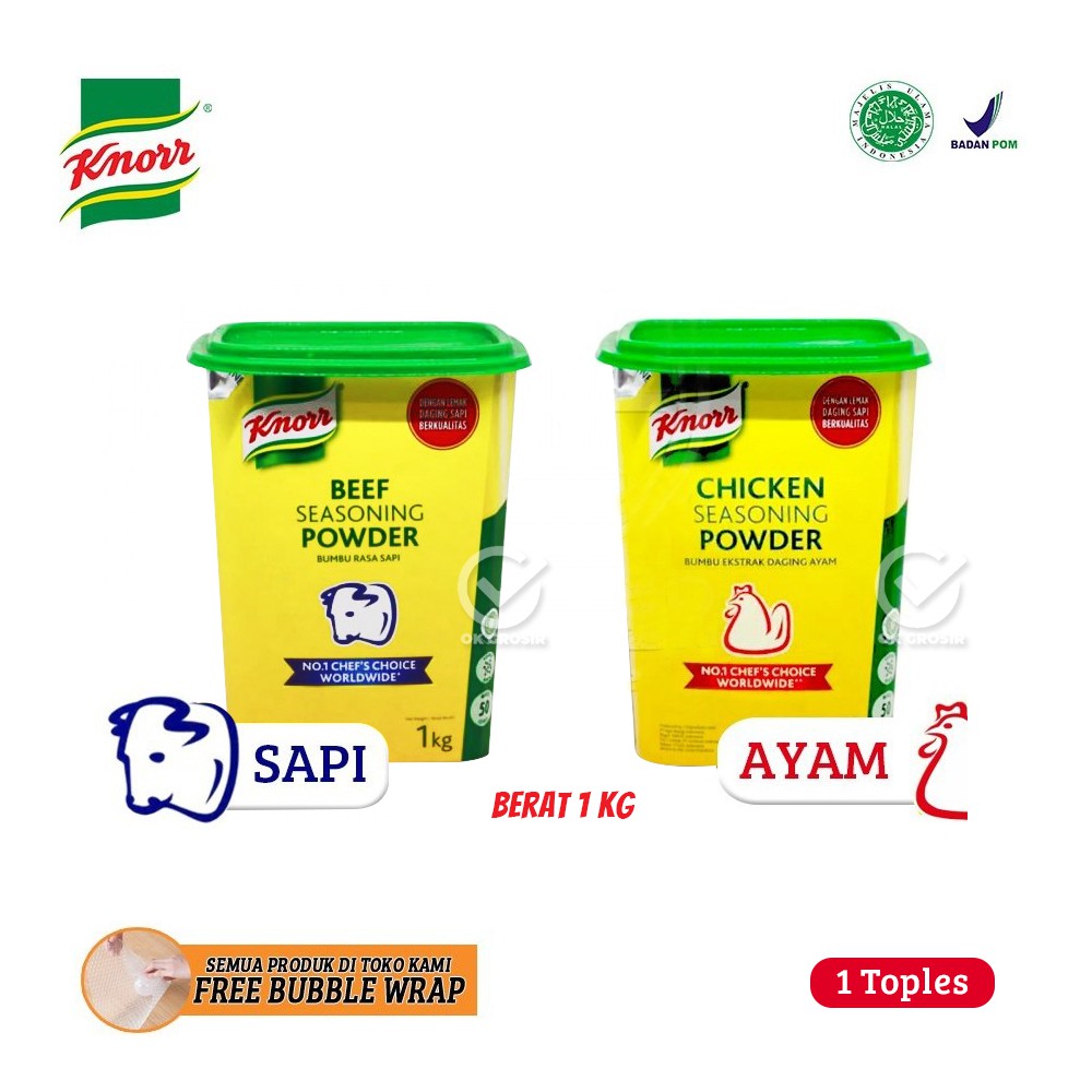 

Knorr Seasoning Powder / Bumbu Penyedap Rasa Sapi / Ayam (Toples 1 kg)