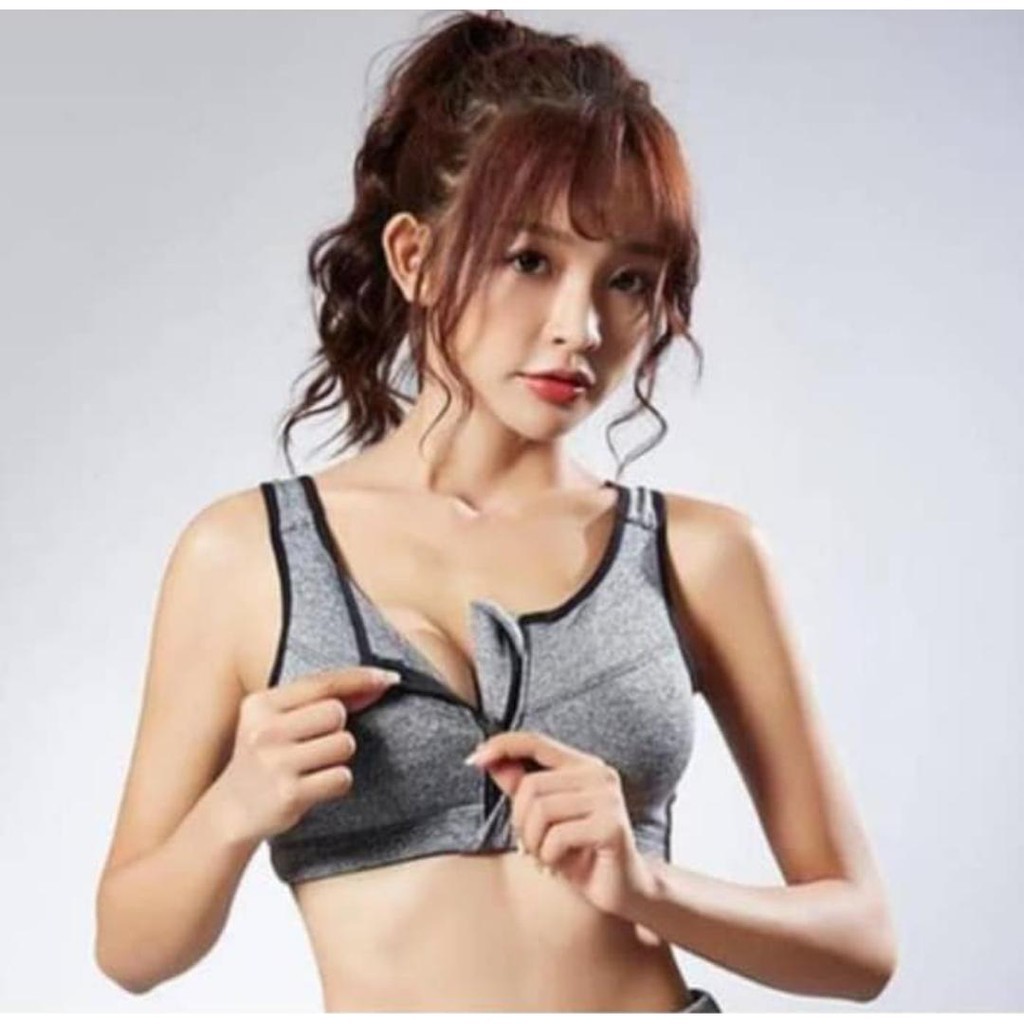 [ORI] BRA SPORT RESLETING / ZIPPER DEPAN COCOK UNTUK GYM SENAM YOGA SEXY MURAH BAGUS DAN ELASTIS