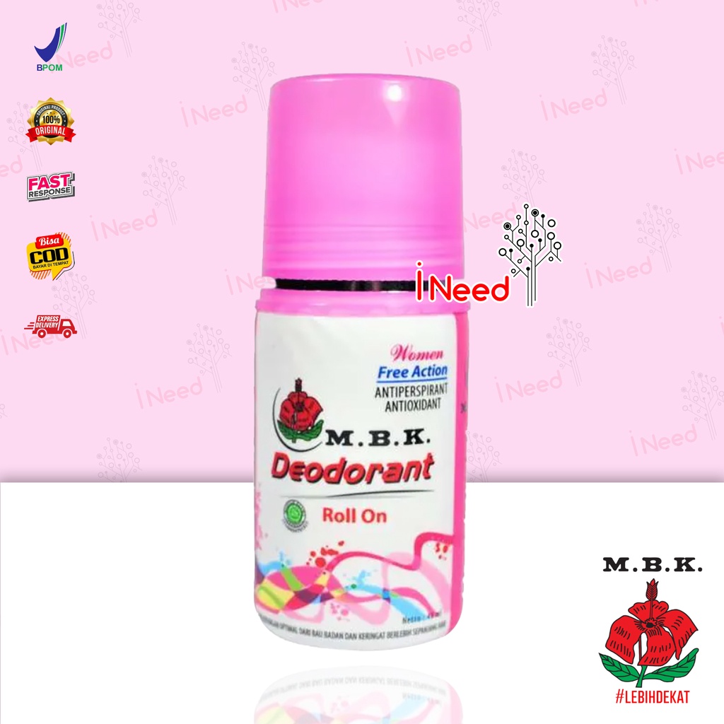 (INEED) MBK Deodorant Roll On Pria dan Wanita 40ml