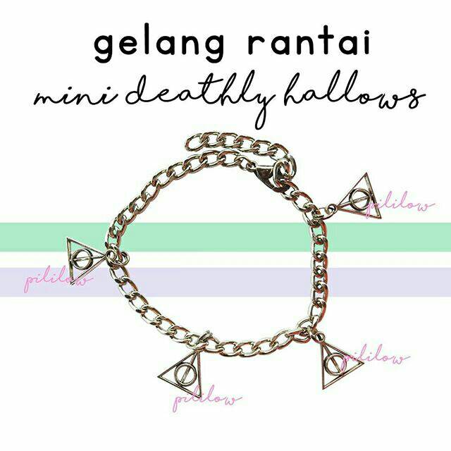 gelang rantai mini deathly hallows