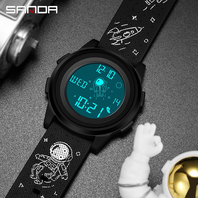 SANDA 2122 Jam Tangan Pria Wanita Digital EL Backlight Sport Watch Anti Air WATCHKITE WKOS