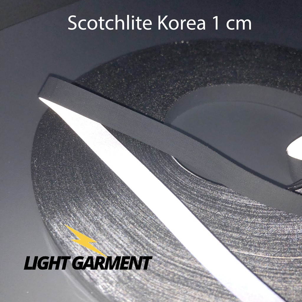 Scotlight Kain Korea 1 CM 100 METER / Scotchlite / Reflektor / reflektif/ skotlet/ scotlite tebal