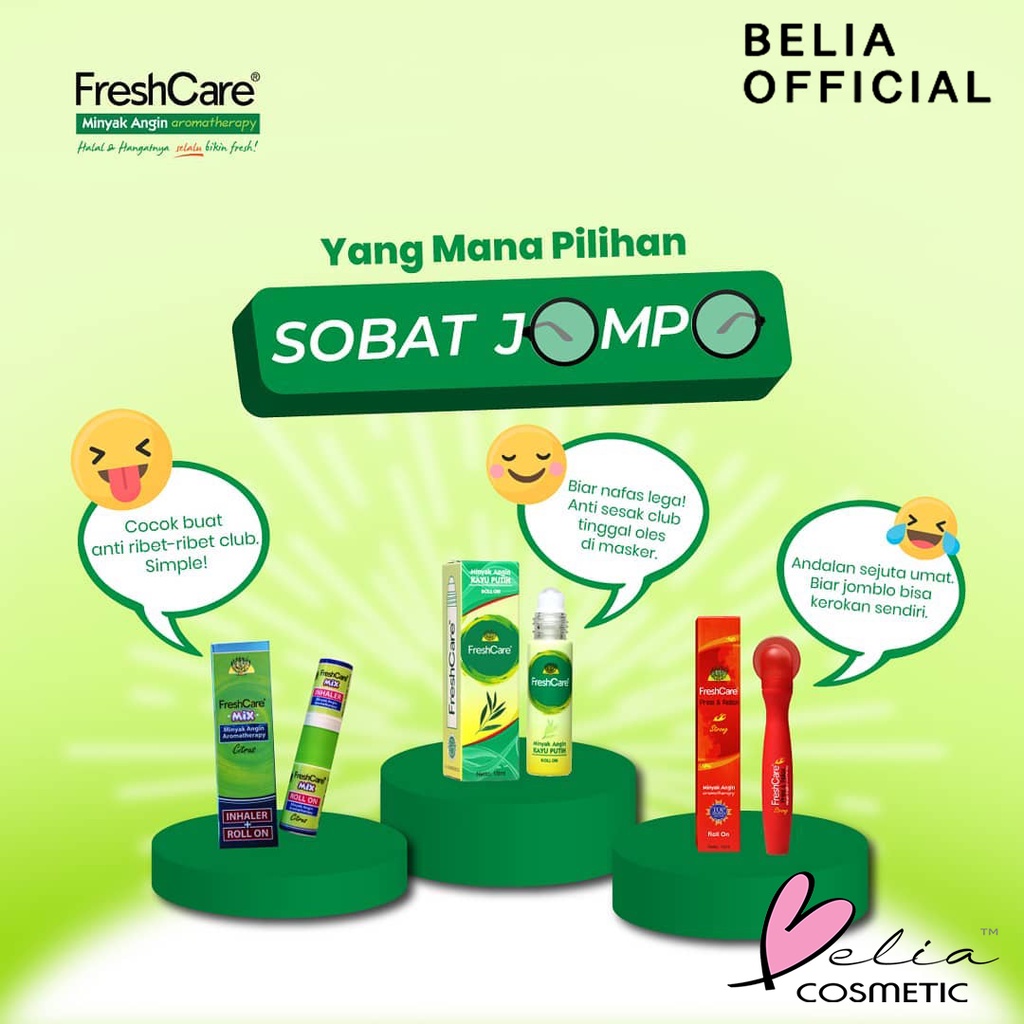 ❤ BELIA ❤ FRESH CARE (✔️BPOM) Minyak Angin Aromatheraphy Roll On 10mL | aroma terapi gosok freshcare