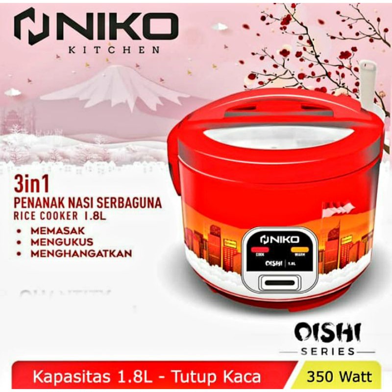 Miyako MCM-528 ts Rice Cooker - Magic Com Penanak Nasi 1,8 Liter ORI / NIKO Rice Cooker Oishi 1.8L Glass