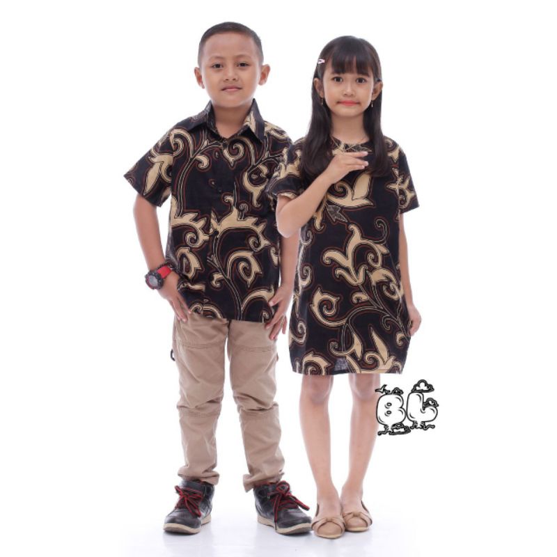 [ COD ] COUPLE TERBARU BATIK KELUARGA HITAM DRESS MURAH KELUARGA