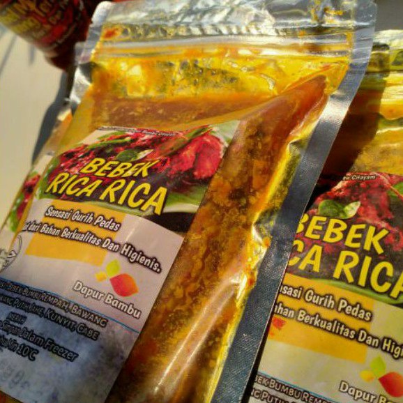 

Bebek Rica Rica Dapur Bambu 1 Ekor 5 Potong Pedas Khas Manado / Bebek Ungkep Sambel Monyong/ Frozen Food