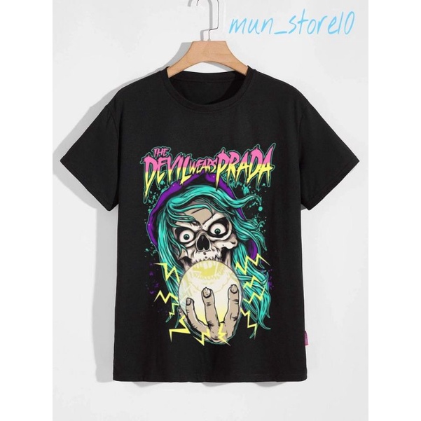 Kaos Distro Logo The Devil Wears Prada Baju Tulisan Ootd Pria Wanita Dewasa Anak Tshirt Tee Hitam Bl