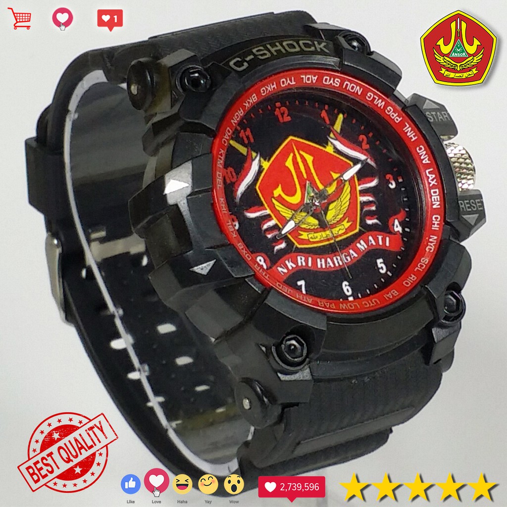 (BEST COLLECTION) JAM TANGAN BANSER ANTI AIR { LIST MERAH }