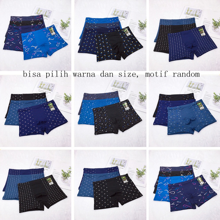 Celana Dalam Pria Boxer Sexy Tipis Boxer Celana Pendek Pakaian dalam Pria Y02