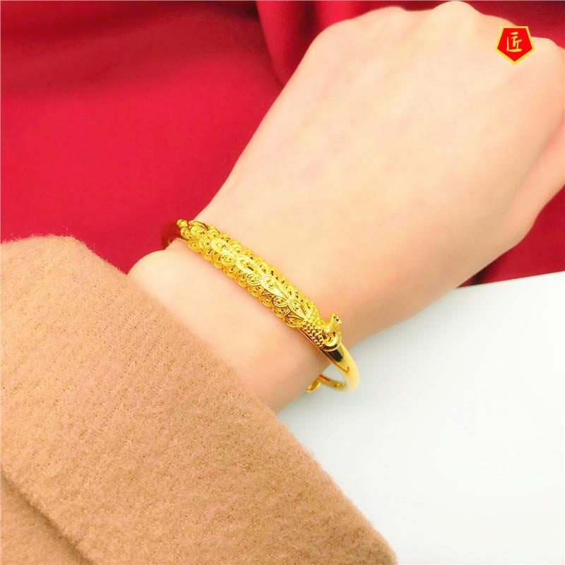 [Ready Stock]Fashion Auspicious Golden Phoenix Bracelet