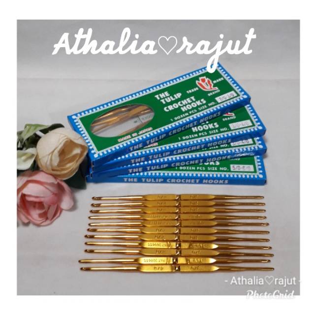 Hakpen (Alat /Jarum Rajut) Tulip Gold