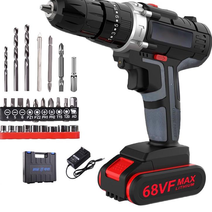 ❤[PROMO MURAH]❤ Bonkyo 68Vf Mesin Bor Elektrik - Electric Drill Set - Mesin Bor Tangan Elektrik