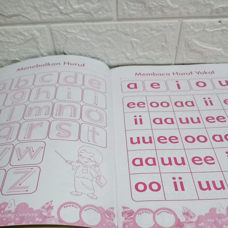 Buku Aku Senang Belajar Calistung Baca Tulis Hitung