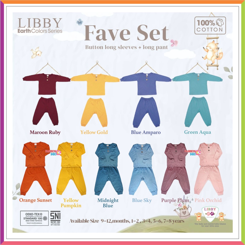 ❤ Fashionbabies ❤ [ TERBARU ] LIBBY FAVE SET EARTH COLOR SERIES | SETELAN OBLONG PANJANG