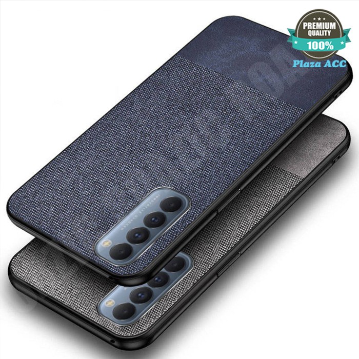 Case OppoOPPO RENO 4 PRO INDONESIA FABRIC DENI Reno 4 Pro - Casing Oppo Reno 4 Pro Case Canvas Cover