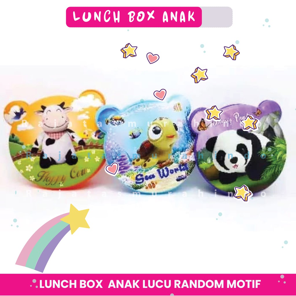 LUNCH BOX LUCU - TEMPAT MAKAN ANAK - LUNCHBOX ANAK - TEMPAT BENTO ANAK KOTAK MAKAN MISTING ANAK