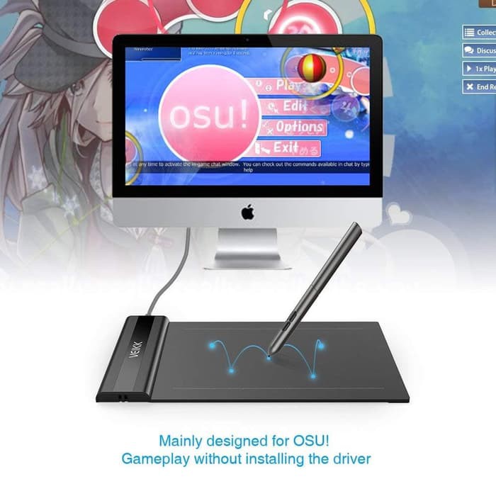 VEIKK S640 Digital Drawing Graphic Pen Tablet 8192 Level Pressure OSU