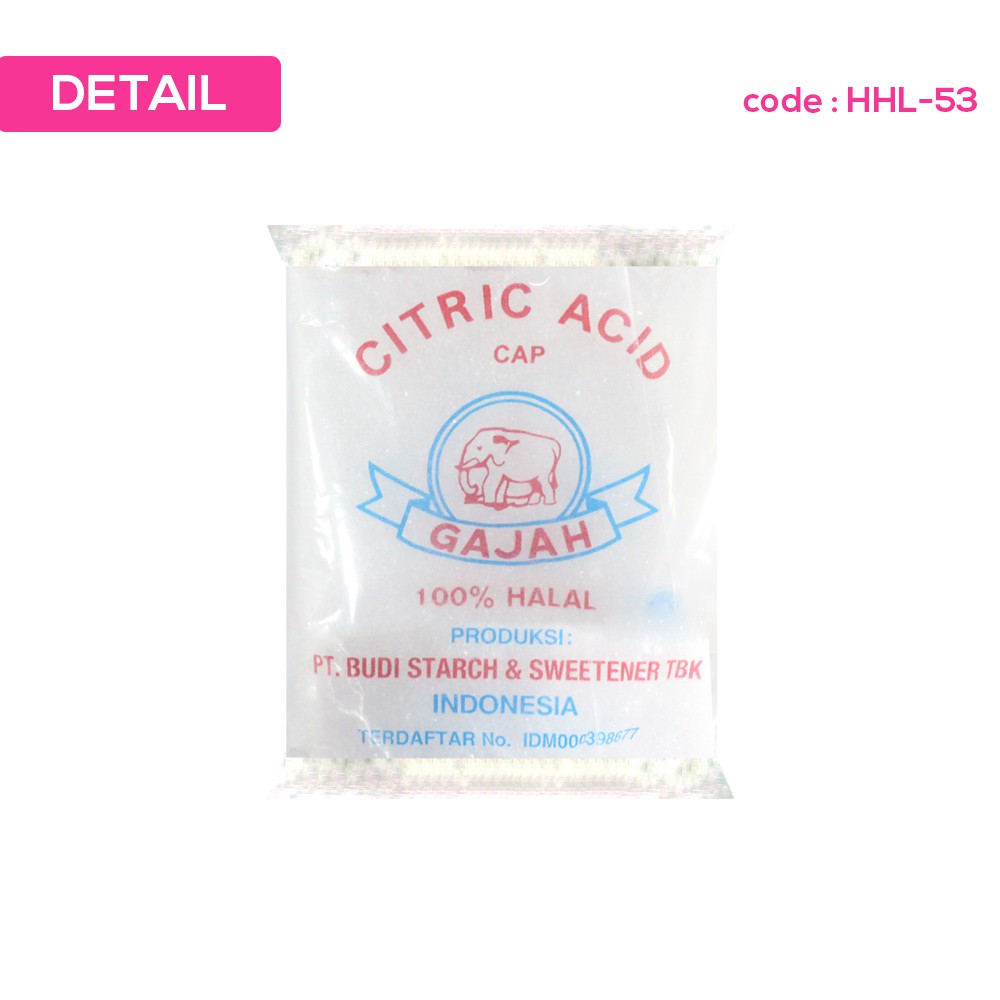 Pemutih Pembersih Citrun Citrid Acid Cap Gajah 50gram Isi 20pcs 1 pack